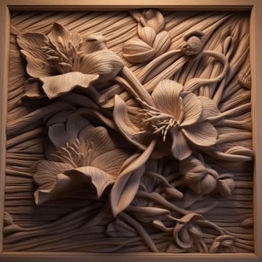 Patterns and decorations stl iris van 3 3d model